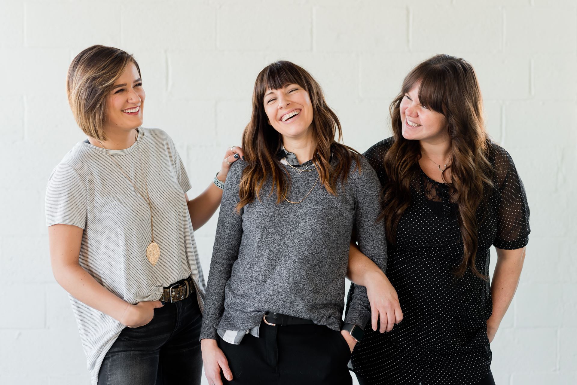 three women talking
